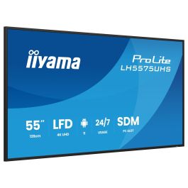 iiyama LH5575UHS-B2AG Pantalla Digital 55" LCD 4K UHD 3840x2160 16:9 HDMI DP USB 24/7 Wifi Señalización Digital