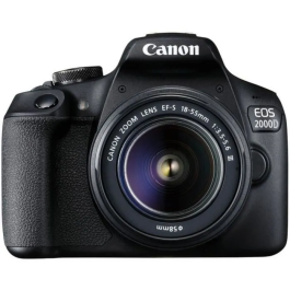 Canon EOS 2000D Cámara Digital SLR 24.1 MP CMOS con Objetivo EF-S 18-55mm f/3.5-5.6 III Negro Precio: 464.50000058. SKU: S0448128