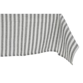 DKD Home Decor Mantel de Algodón y Poliéster a Rayas Verde y Blanco 150x150 cm Set de 5 Unidades