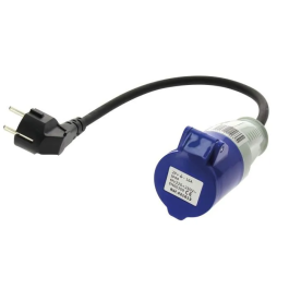 Adaptador Hembra CEE 17 a Schuko Macho con Cable, 200V, 16A Precio: 19.79000012. SKU: B1AM87CTMM
