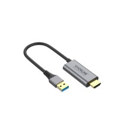 Vivolink Adaptador HDMI y USB-A a USB-C, Conversor 4K@30Hz y USB 3.0 para Portátiles sin Puerto USB-C