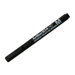 Artline Rotulador Permanente EK-854 Negro Punta Redonda 1 mm para Transparencias y Superficies