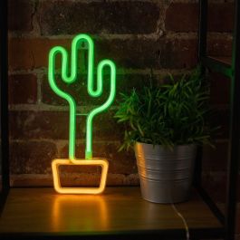 Forever Lampara Neon Led Cactus Orange - Iluminación Decorativa LED