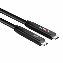 LINDY 43393 Cable Híbrido USB 3.2 Gen 1 & DP 1.4 Tipo C Macho a Macho 8m Negro