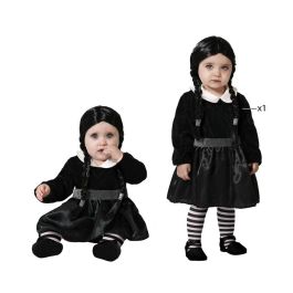 Disfraz Fantasma Bebé Niña Negro con Vestido y Cintas de Encaje Halloween 6-12 Meses