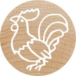 COLOP Set de sellos WOODIES "Farm Animation" de madera y caucho - Redondos 3cm (12 unidades) 165225