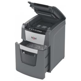 Rexel 2020100X Optimum AutoFeed+ 100X triturador de papel Corte cruzado 55 dB 34 L 100 hojas Negro, Gris