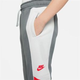Pantalón de Chándal para Niños Nike Sportswear Blanco Gris oscuro