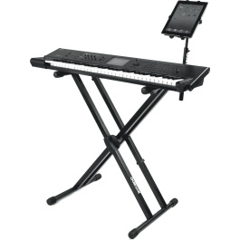 QUIKLOK Soporte Teclado T500 Formato "X" Trigger Lok / Perfil Doble - Negro