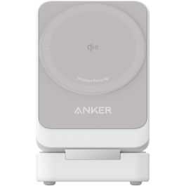 Anker B2557321 Ladestation MagGo 3 en 1, Cargador Inalámbrico Rápido 15W para Auriculares, Smartphone, Smartwatch, Blanco