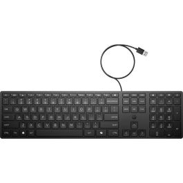 HP 320K Teclado de Escritorio USB con Cable SWE – Diseño Cómodo y Fiable para Productividad Diaria