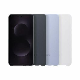 Samsung Funda AAARP00436 para Galaxy S25 Edge de Piel Auténtica Gris Claro - Protección contra Golpes y Arañazos