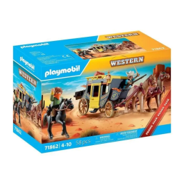 Playmobil PL71862 Robo de diligencia en el Salvaje Oeste, Western, Para coleccionistas, 58 piezas, Edades 14+ Precio: 36.49999969. SKU: B1FS66T6SP