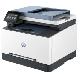 HP Impresora Multifunción Láser Color LaserJet Pro 3302FDN Fax Dúplex 499Q7F Blanca y Azul