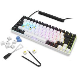 Sharkoon SKILLER SGK50 S3 Teclado Mecánico Gateron Yellow USB QWERTZ Alemán RGB Blanco Gaming