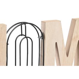 DKD Home Decor Decoracion Loft Natural Negro MDF y Metal 2 x 15 x 44 cm (4 Unidades)