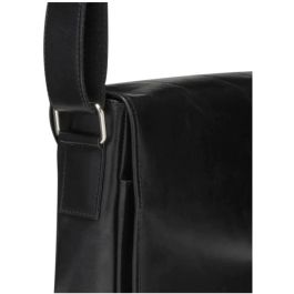 dbramante1928 MARSELISBORG-14IN-BLACK (2ND) Bandolera para portátil de 14 pulgadas, Cuero de grano entero, Negra, Unisex, Resistente al polvo y rayones