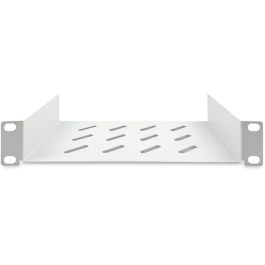 Digitus Estante 1U de 254mm (10") para Rack, Color Gris. Soporta hasta 25 kg. Ideal para organización de equipos.