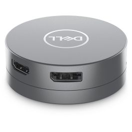 Dell DA305 Adaptador multipuerto USB-C 6 en 1: 2xUSB 3.2, HDMI 2.0, DisplayPort, Ethernet Gigabit, VGA – Plata