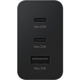 Samsung EP-T6530 Cargador de Pared Negro con 2 Puertos USB-C para Smartphone, Tableta, Portátil, Auriculares y Smartwatch
