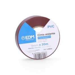 Edm Cinta aislante calidad 'supra' marrón 20 m x 19 mm PVC resistente a la intemperie