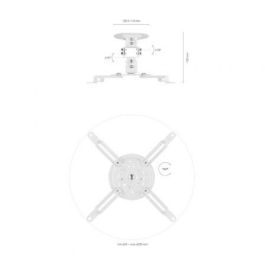 Aisens Soporte Universal Giratorio e Inclinable para Proyector de Techo, Blanco - Compatible con la Mayoría de Proyectores, Carga Máxima 13.5kg Aisens Soporte Universal Giratorio e Inclinable para Proyector de Techo, Blanco - Compatible con la Mayoría de Proyectores, Carga Máxima 13.5kg