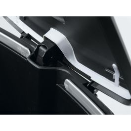 Curver 205873 Cubo de Basura Rectangular con Pedal, Polipropileno, 39x29x73 cm, Plata para Cocina y Hogar