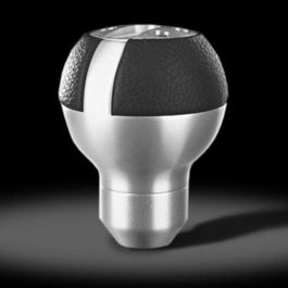 Momo MOM15514231111 Pomo de Cambio de Marchas Race Evo de Cuero y Aluminio, Diseño Ergonómico y Confortable, Kit de Instalación Incluido