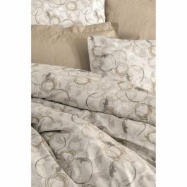 ASI8684282420521 Juego de cama 1 funda nórdica 220x240 cm + 2 fundas almohada 60x60 cm 100% algodón Beige