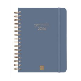 Finocam 762040426 Agenda 2026 TRENDY ALMA E10 155x212mm Día Página Azul Espiral Tapa Dura