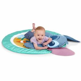 Bright Starts BRI0074451174467 Disney Baby - Alfombra de Juego para Bebé Stitch, Evolutiva con Juguetes Sensoriales, Peluche, Espejo, Cojín y Sonajero