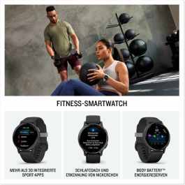 Garmin AAAAH39016 Reloj GPS Vivoactive 5, Smartwatch con WiFi, Pantalla 30.4mm (1.2"), Gris con Correa Negra