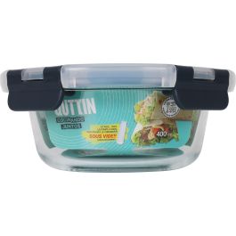 Quttin Fiambrera Redonda con Tapa, 400 cc, Ø15x6.2 cm (12 Unidades)