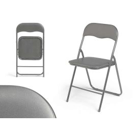 Giftdecor Silla Plegable Gris de PVC y Metal - Medidas: Abierta 44x43.5x78 cm, Plegada 86.5x4x4.4 cm (6 Unidades) Precio: 81.99000051. SKU: B1HM7FE5FF
