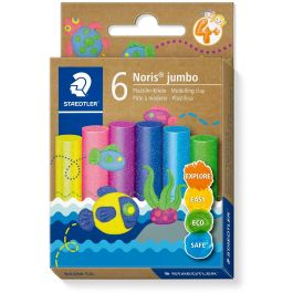 STAEDTLER Plastilina Noris Jumbo glitter, Pasta de modelar Multicolor, para Niños, 6 colores, 6 piezas Precio: 14.49999991. SKU: B1E6XHWW7E