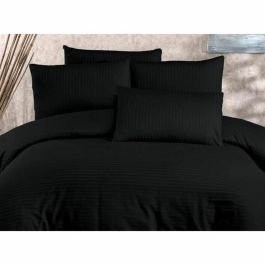 Juego de Cama ASI8683342999540 - 1 Funda Nórdica 220x240 cm + 2 Fundas Almohada 60x60 cm - 80% Algodón, 20% Poliéster - Negro