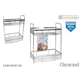Estantería Baño 2 Bandejas Chromed - Confortime (4 Unidades) Precio: 53.99764755. SKU: B19R27YKAX