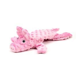 Gloria Juguete para Perro Dogmonsters Cerdito de Peluche con Cremallera, Recargable para Botella Plástica Sonido Crujiente, 100% Poliéster
