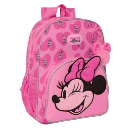 Mochila Escolar Minnie Mouse Loving Rosa 33 x 42 x 14 cm