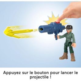 Imaginext Jfr25 Pack Figuras Dinosaurios Jurassic World: El Renacer, 6 Figuras Acción, 1 Humano, 5 Dinosaurios, Lanzador Proyectil, +3 Años