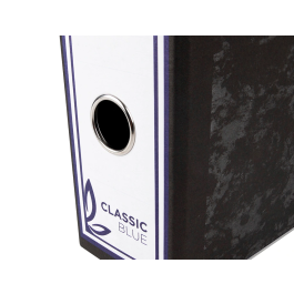 Liderpapel Archivador de Palanca Clásico Negro Folio Forrado Cartón con Caja 80mm 350mm