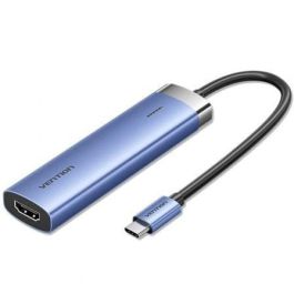 Vention TGESB Docking Station HUB USB-C 5 en 1 | HDMI 4K, 3x USB 3.0 (5Gbps), USB-C PD 100W | Aleación Aluminio Azul Precio: 17.78999959. SKU: B1EHQEBCRB