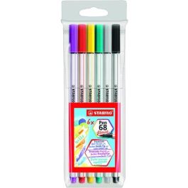Stabilo Rotuladores Pen 68 Brush C-Surtidos, Estuche Plástico 6 Unidades Precio: 6.50000021. SKU: B1HBJTK75M
