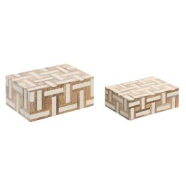 Joyero Urban DKD Home Decor Natural Blanco 13 x 7.5 x 18 cm Set de 2 Precio: 37.6899996. SKU: B16TAQQ2VM