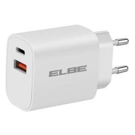 Elbe CARG-2037-QC Cargador de Pared Dual USB+Type C PD+QC3.0 20W Blanco Precio: 7.99000026. SKU: B15TQAKYMY