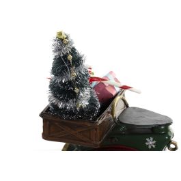 DKD Home Decor Vehiculo Decoracion Navidad Tradicional Rojo Verde 26.5 x 10.5 x 20 cm