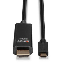 Lindy Cable Adaptador USB Tipo C a HDMI 4K 60Hz HDR 10m con DisplayPort Alt Mode y Chipset Activo, Audio Multicanal Lindy Cable Adaptador USB Tipo C a HDMI 4K 60Hz HDR 10m con DisplayPort Alt Mode y Chipset Activo, Audio Multicanal