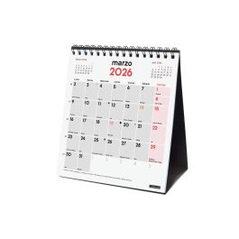 Finocam XS-140x150 mm Mv Calendario de Sobremesa para Escribir 2026, Anualidad de 12 meses, Planificación y Festivos