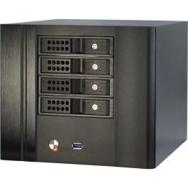 Inter-Tech SC-4004 Ultra Small Form Factor Mini-ITX PC Negro, Acero, 1x USB 3.2 Gen 1