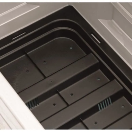 Stefanplast Jardinera Italia Rectangular con Rejilla Gris Piedra 100x43x142cm